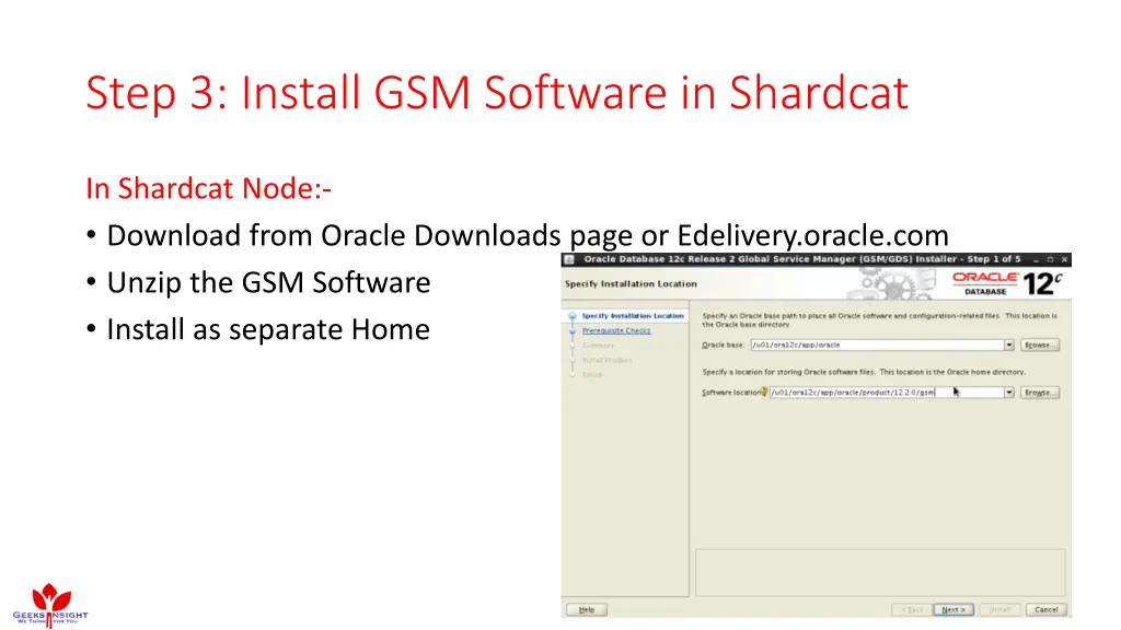 step 3 install gsm software in shardcat