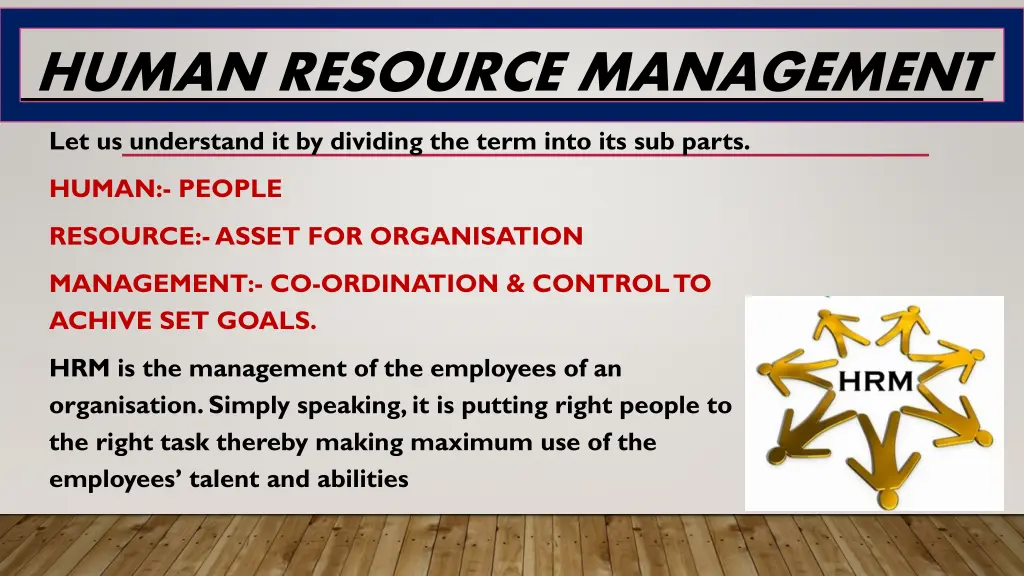 human resource management