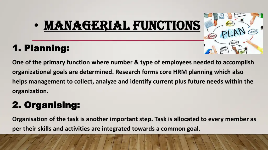 managerial functions managerial functions