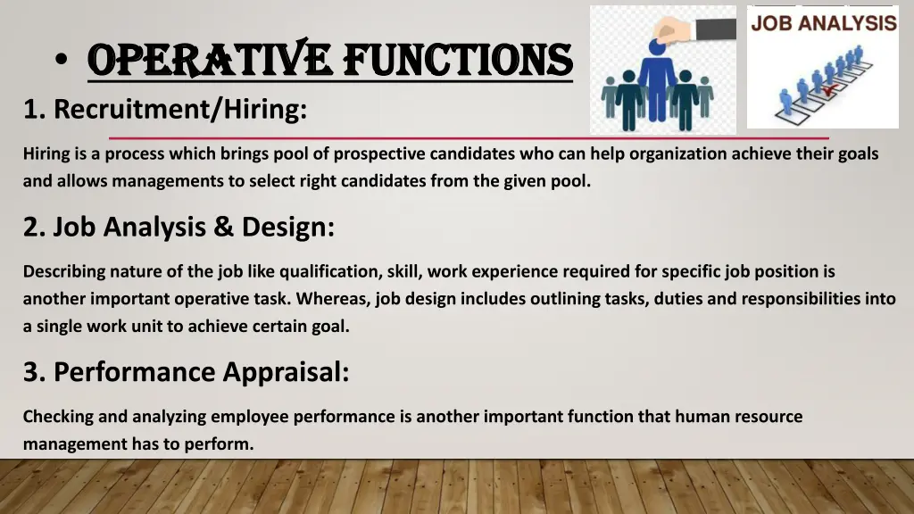 operative functions operative functions
