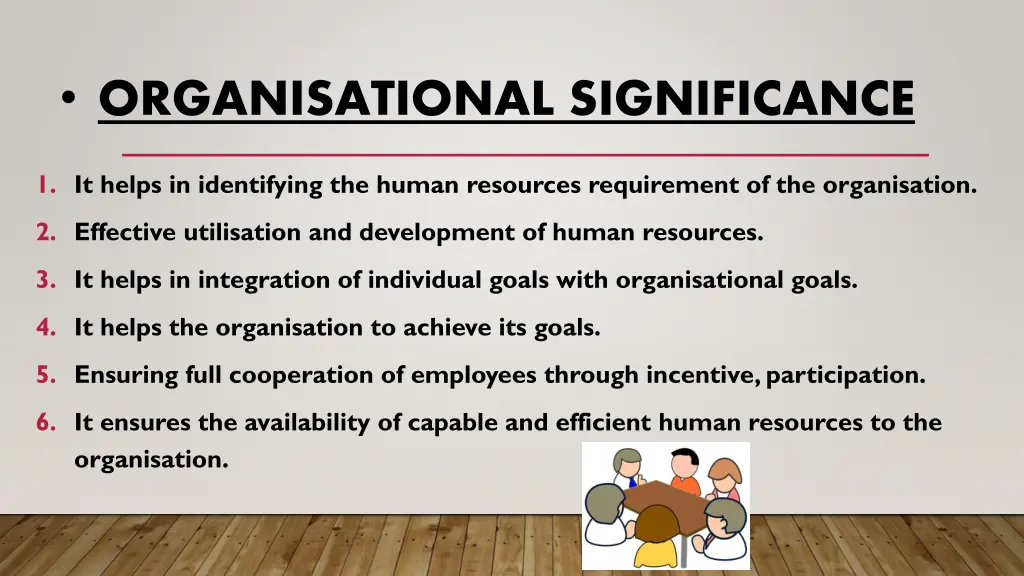 organisational significance