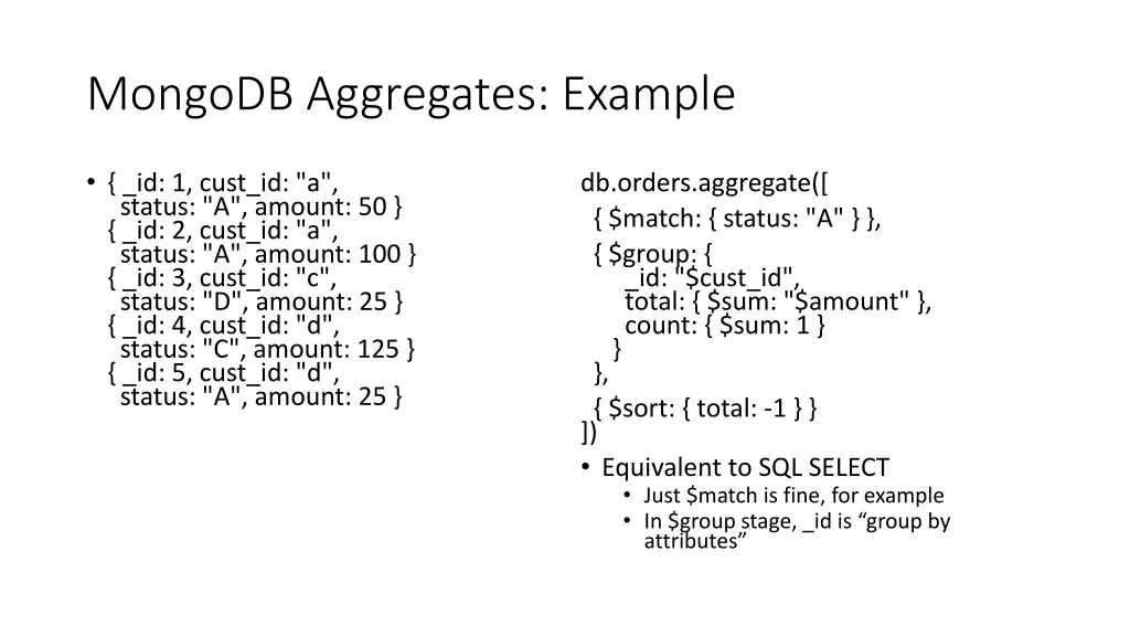 mongodb aggregates example