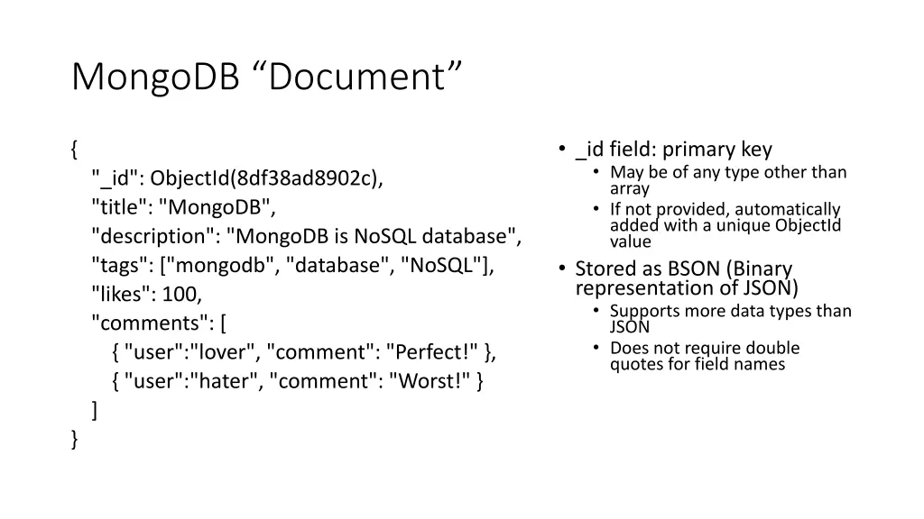mongodb document