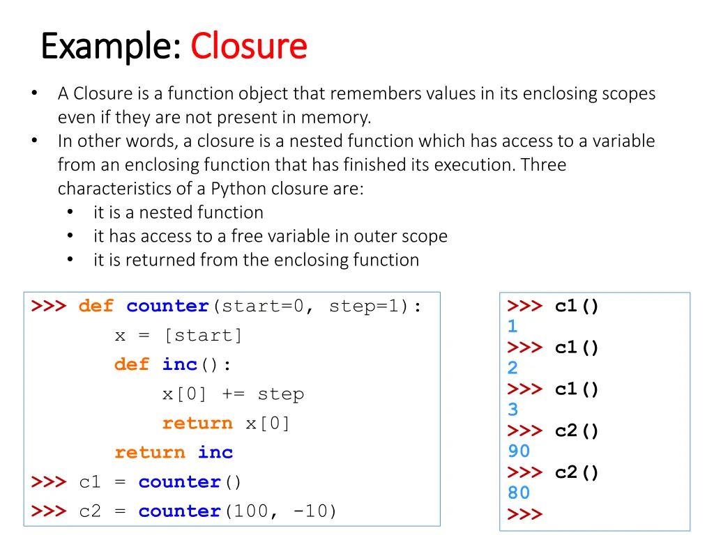 example example closure
