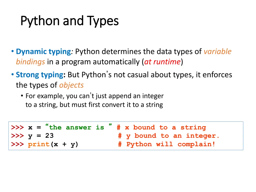 python and types python and types