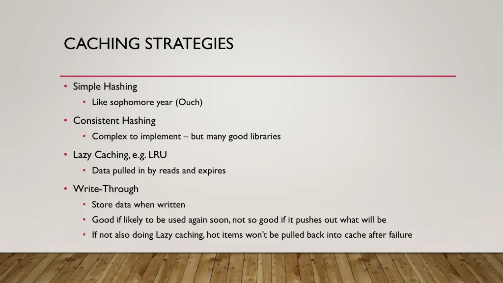 caching strategies