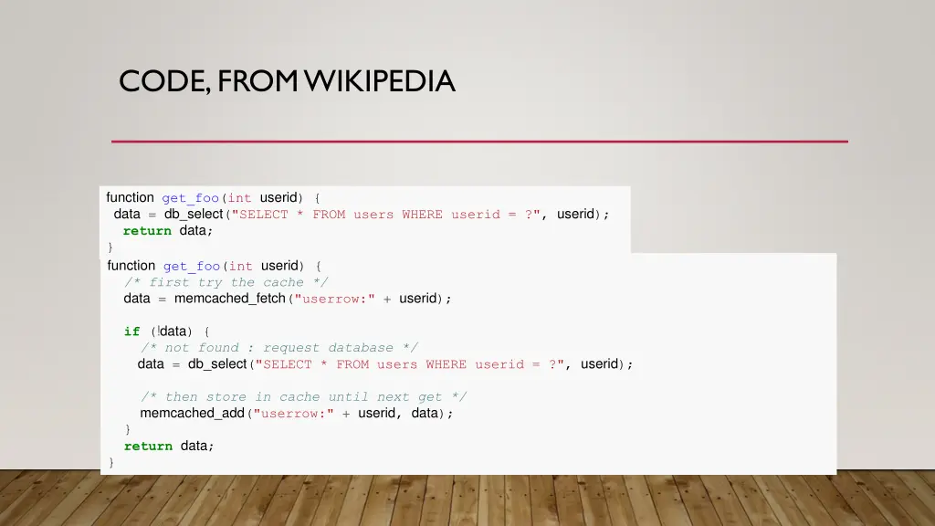 code from wikipedia