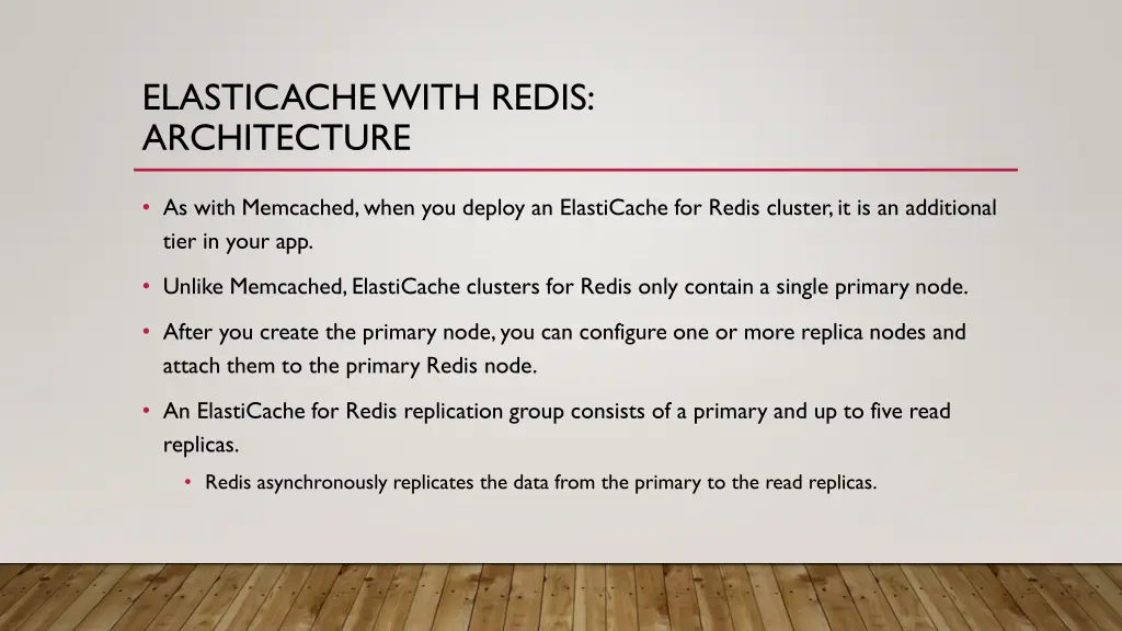 elasticache with redis architecture