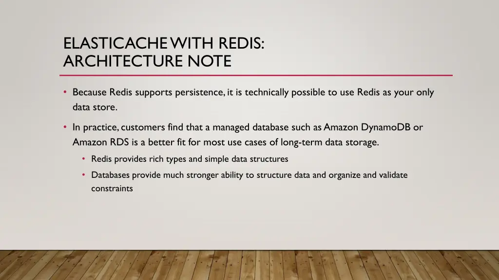 elasticache with redis architecture note