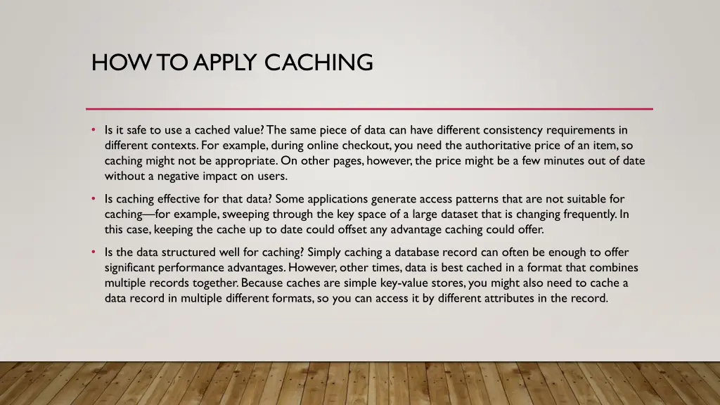 how to apply caching