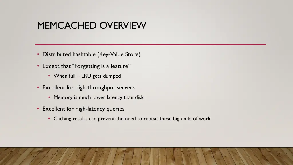 memcached overview