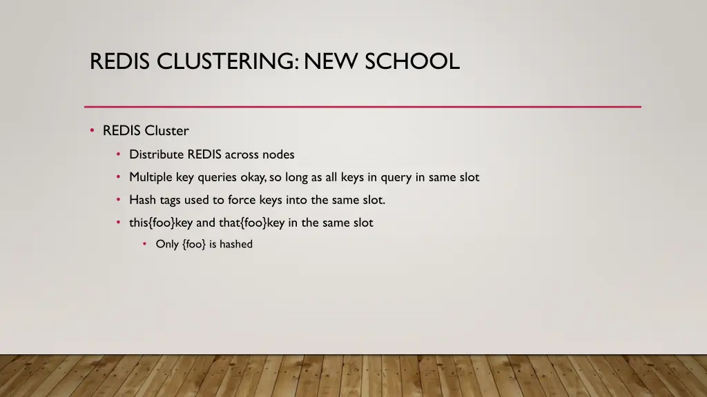 redis clustering new school
