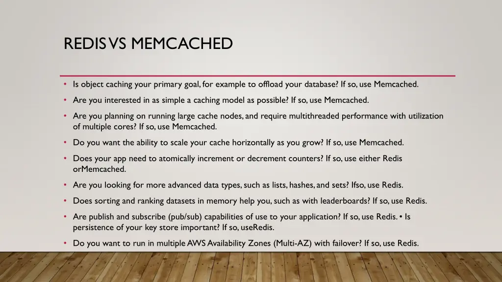 redis vs memcached