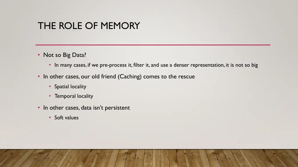 the role of memory