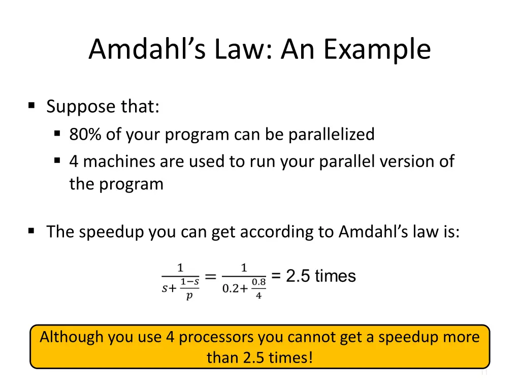 amdahl s law an example