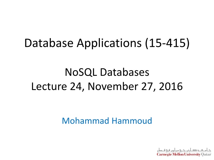 database applications 15 415
