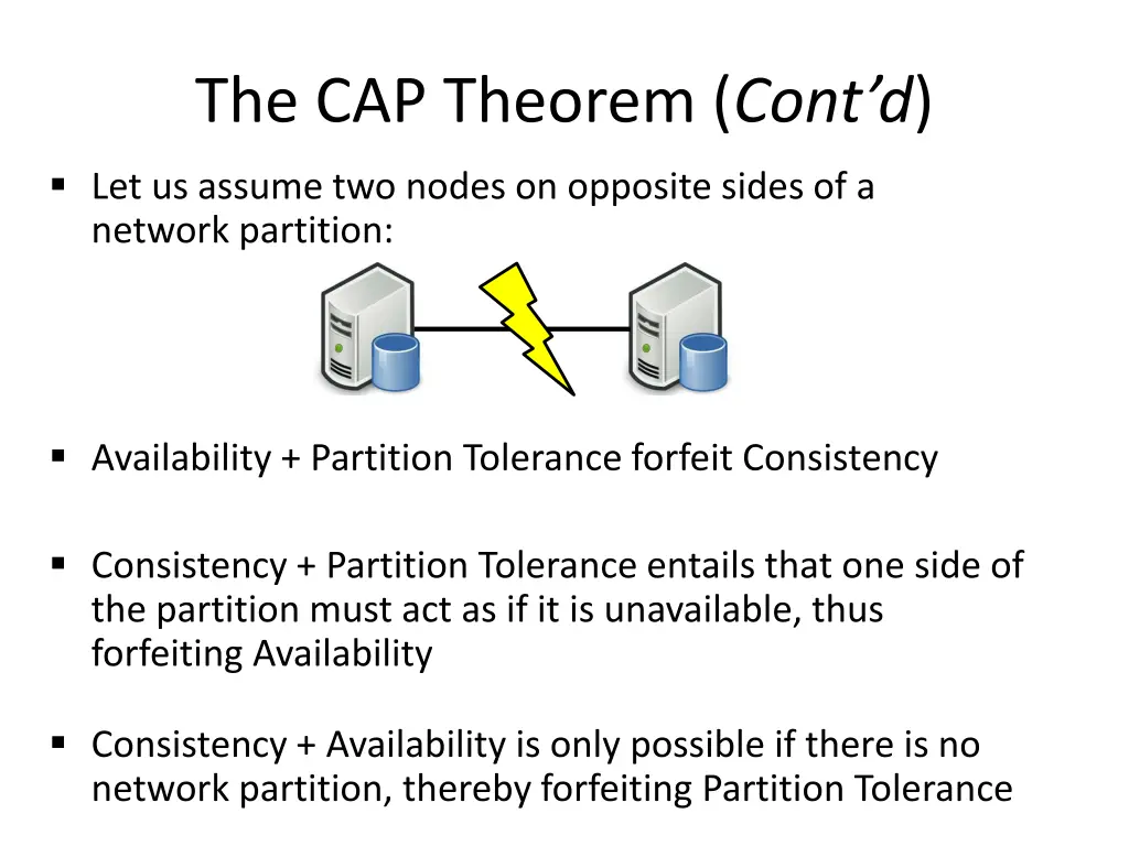the cap theorem cont d