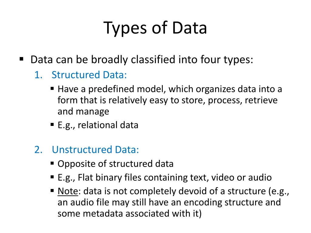 types of data