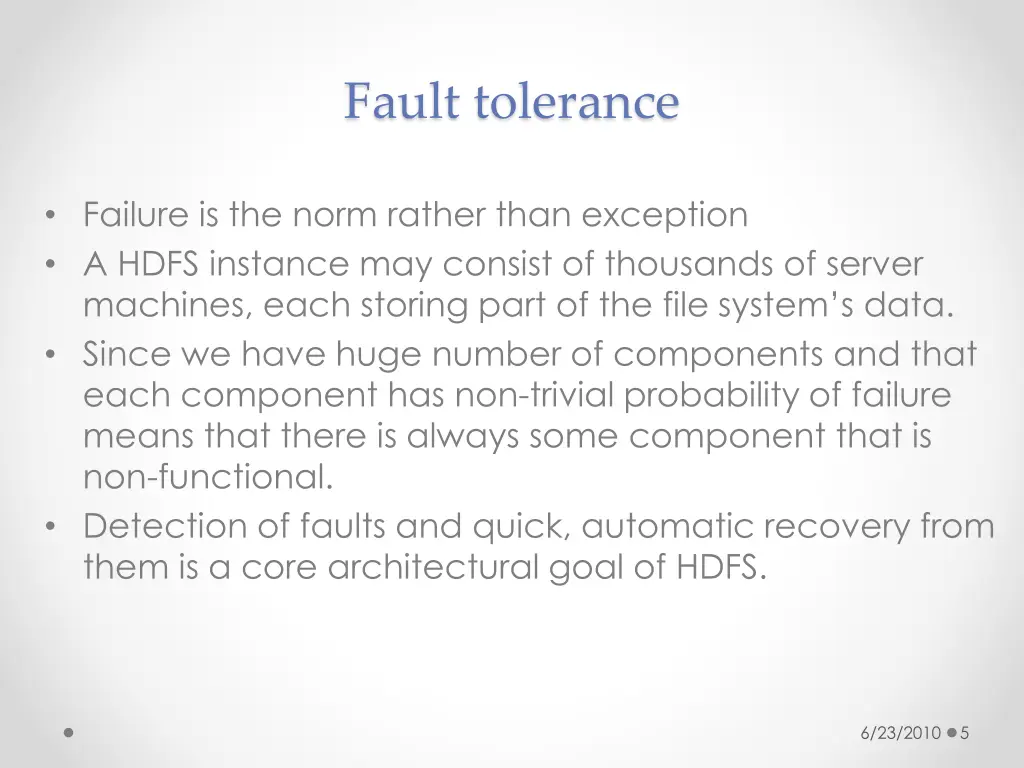 fault tolerance