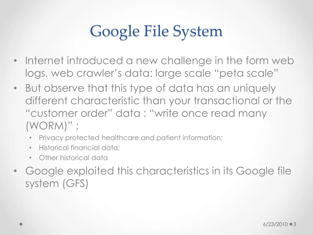 google file system
