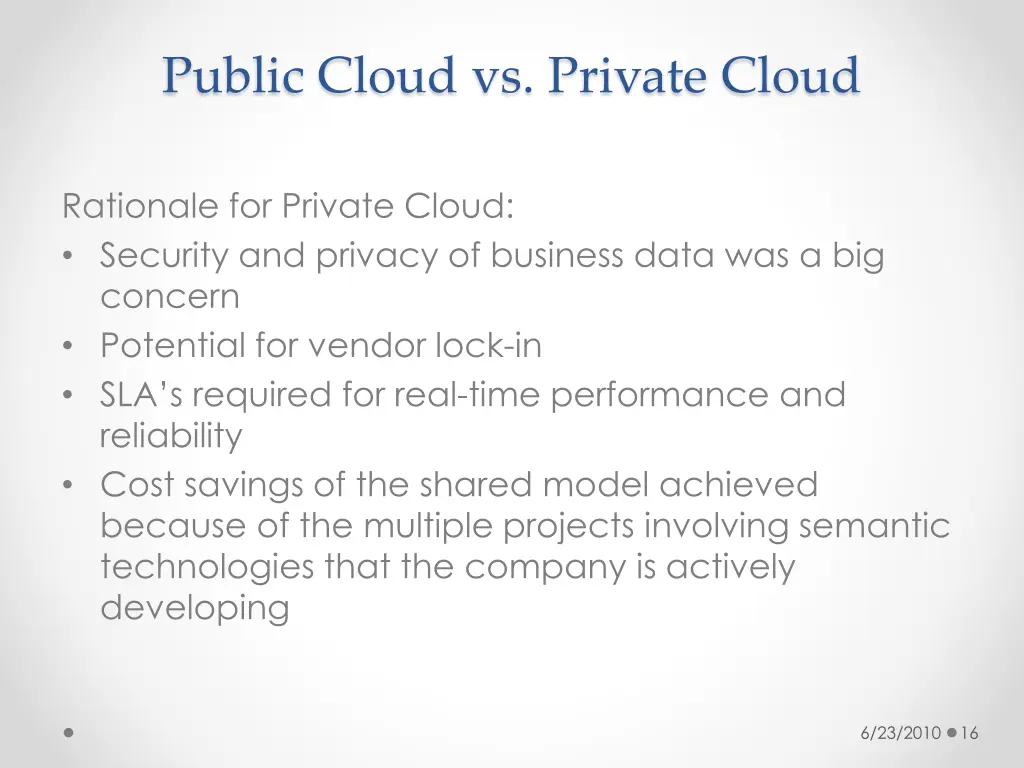 public cloud vs private cloud