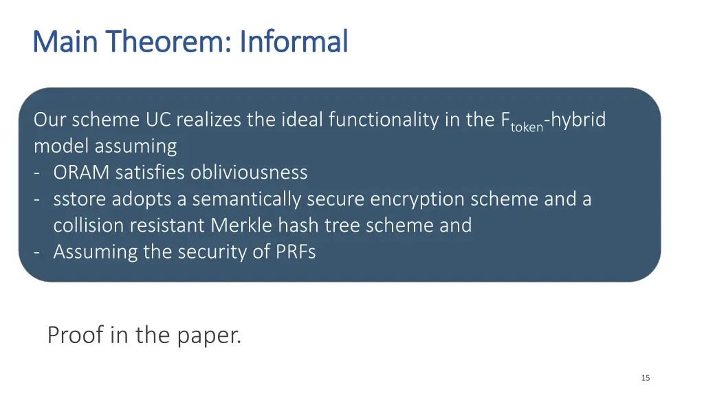 main theorem informal main theorem informal