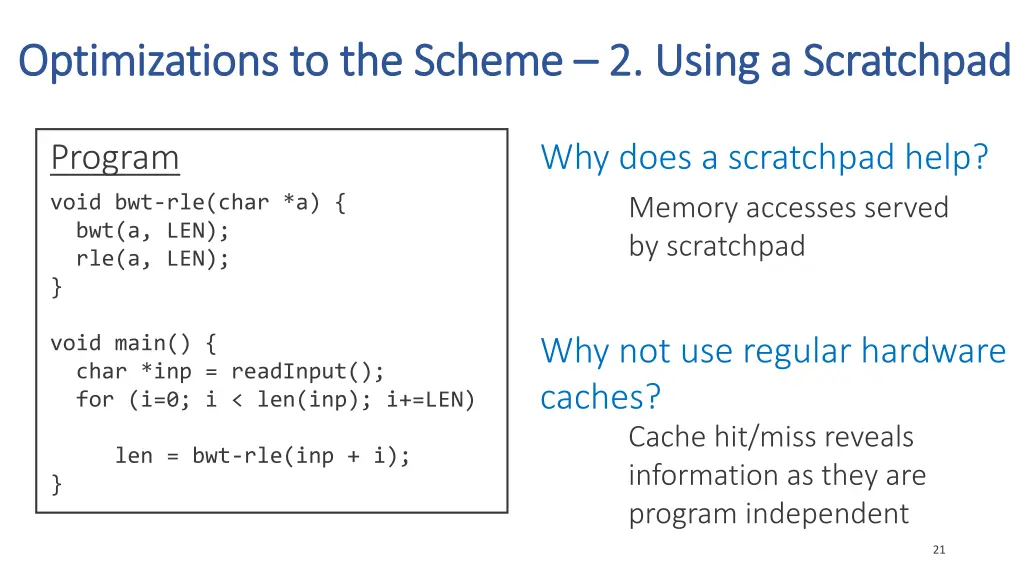 optimizations to the scheme optimizations 1