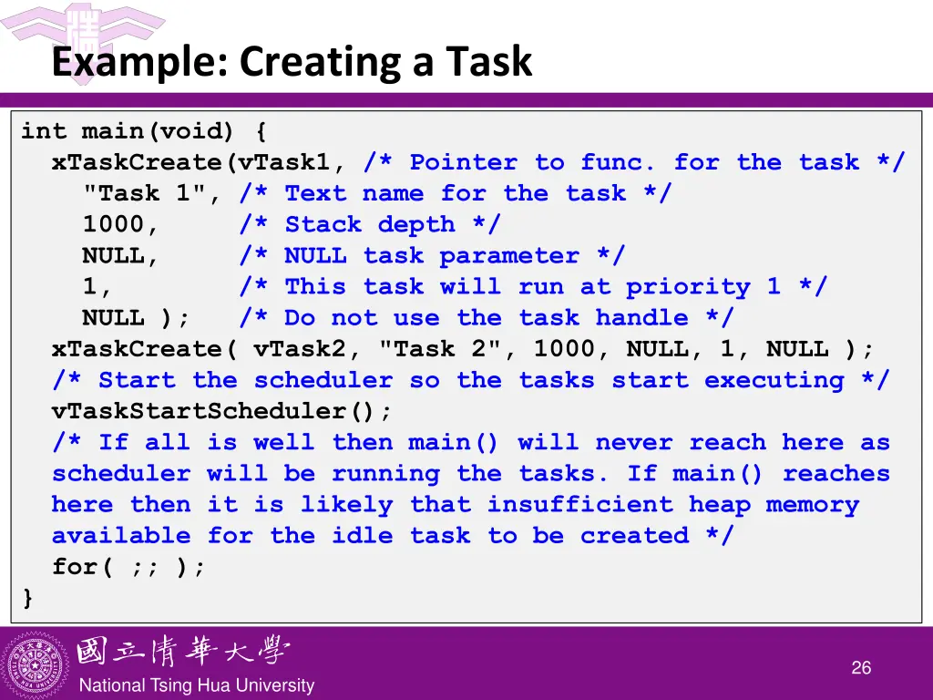 example creating a task