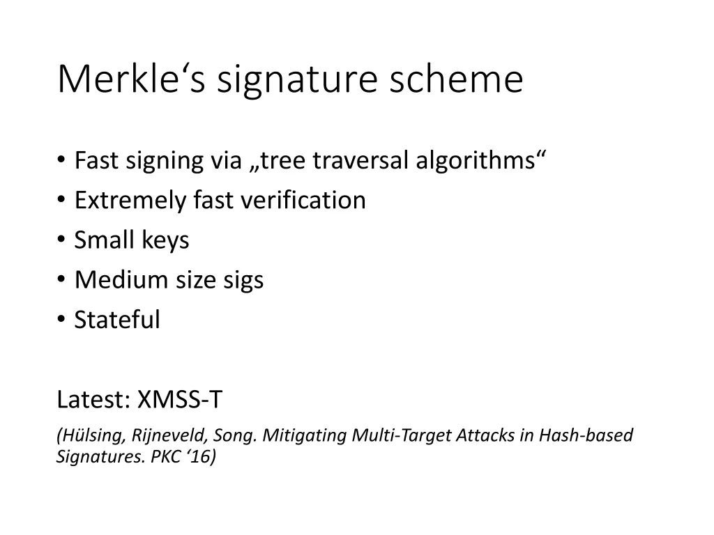 merkle s signature scheme 1