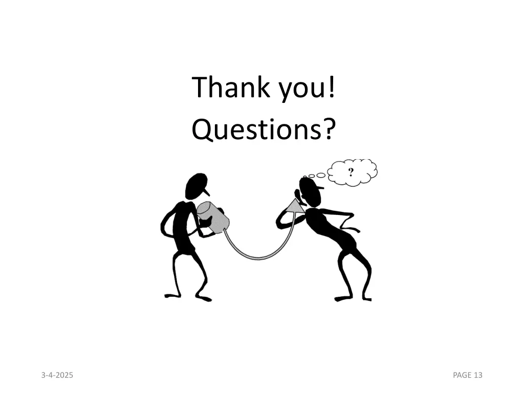 thank you questions