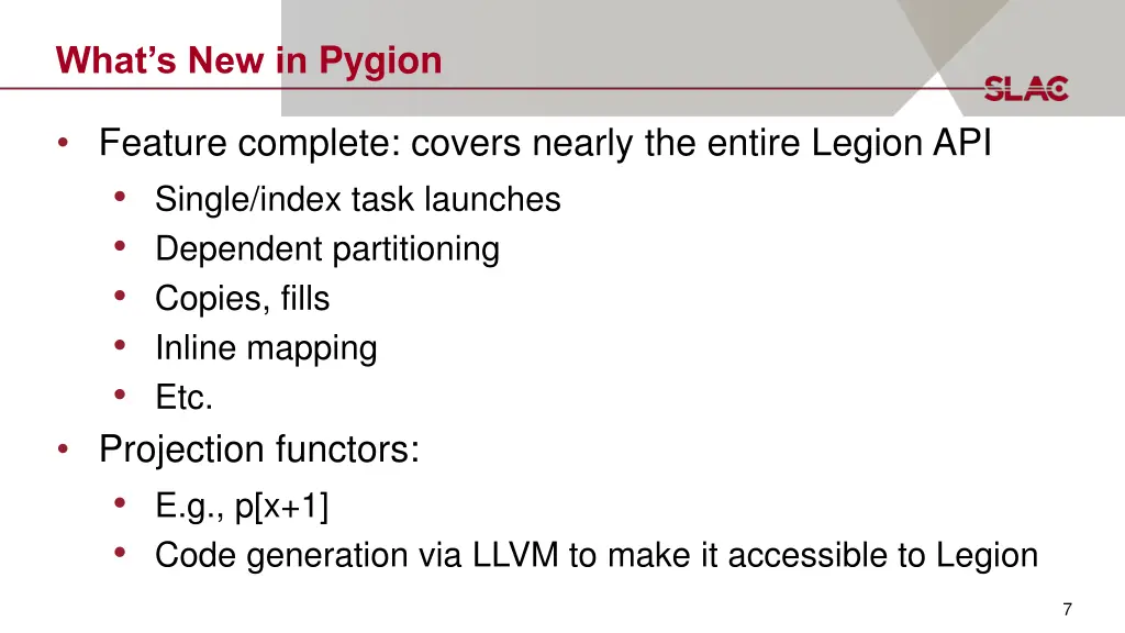 what s new in pygion