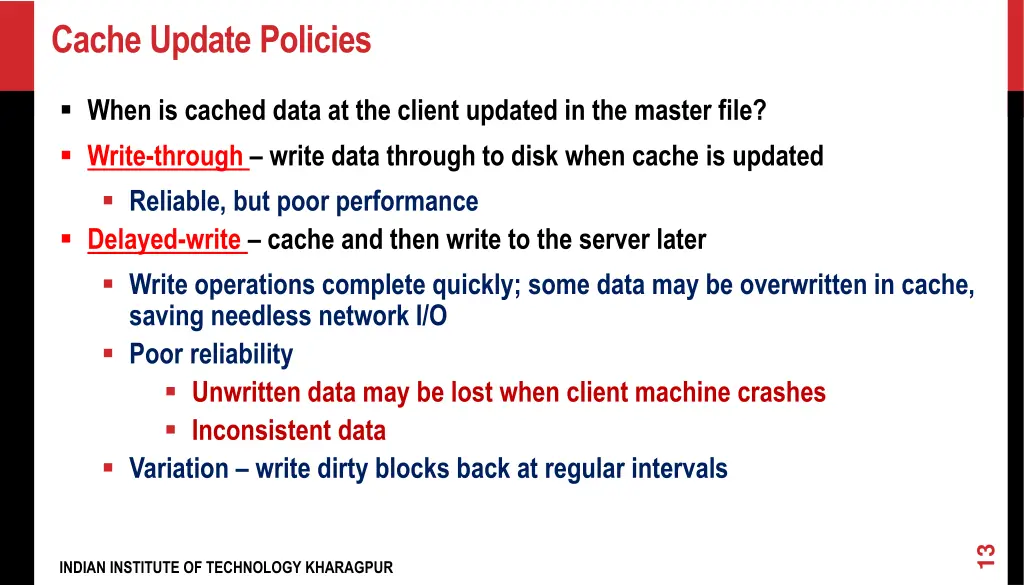 cache update policies
