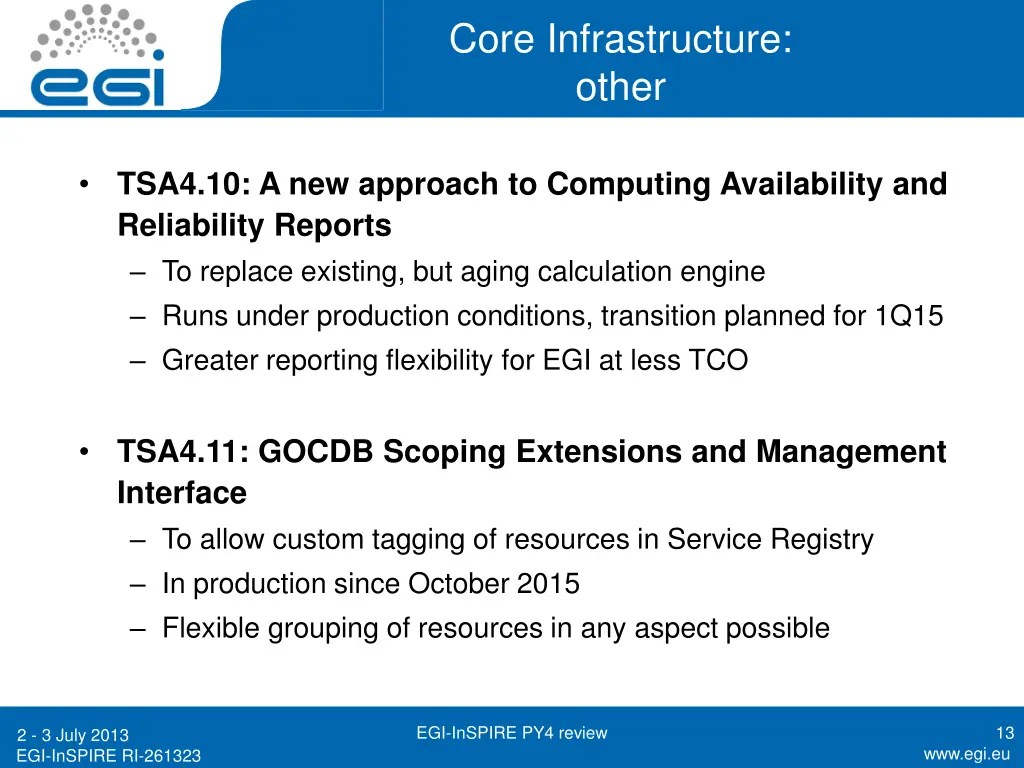 core infrastructure other