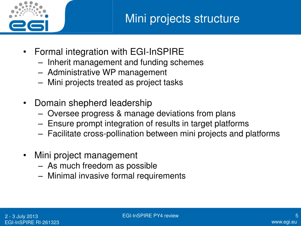 mini projects structure