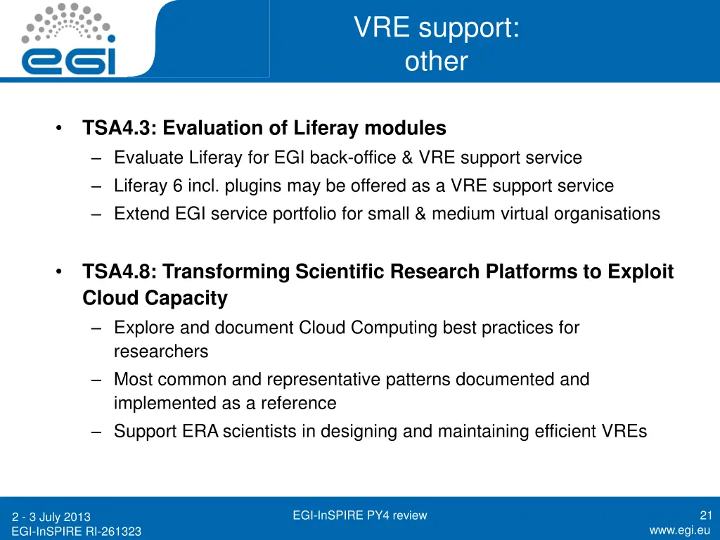 vre support other