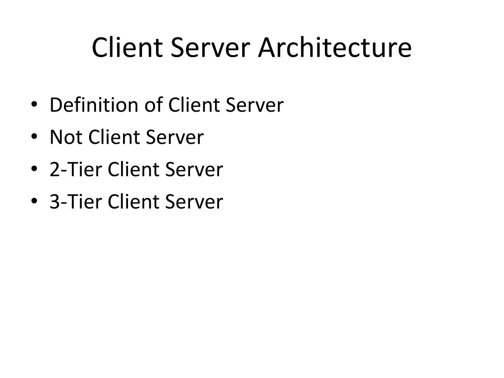 client server architecture