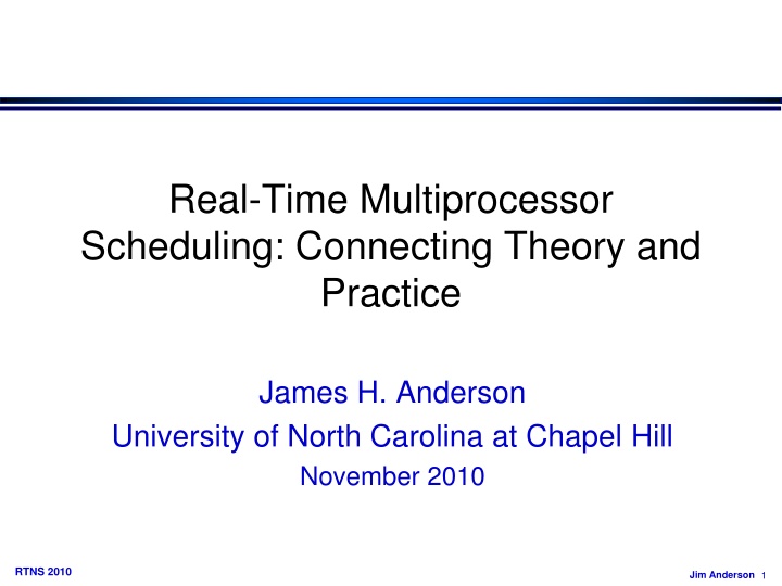 real time multiprocessor scheduling connecting
