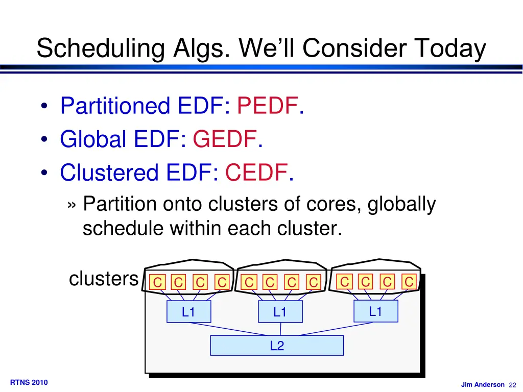 scheduling algs we ll consider today