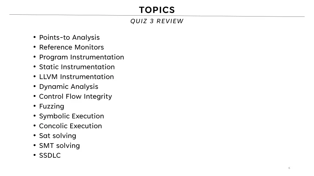 topics quiz 3 review