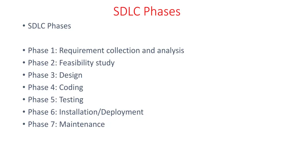 sdlc phases
