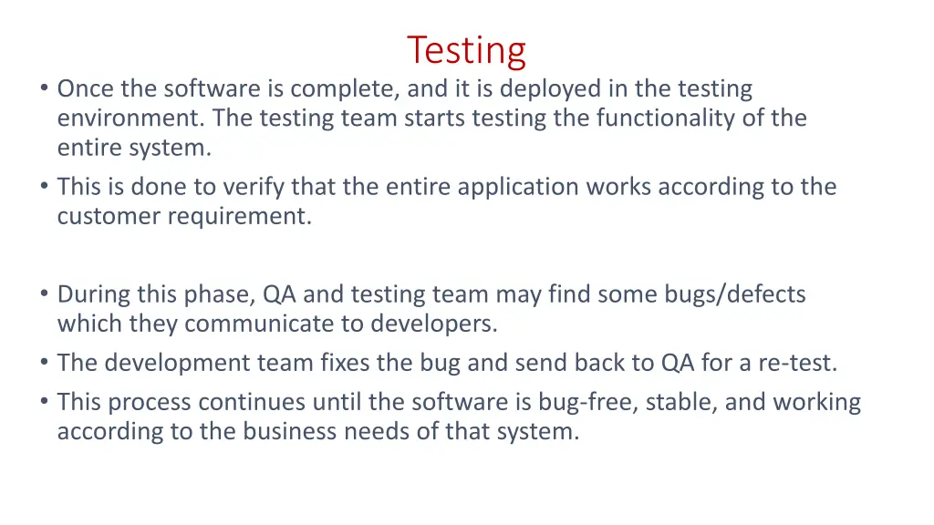 testing