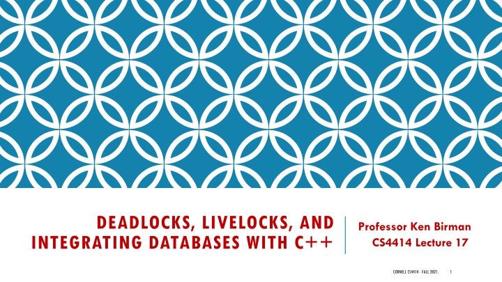 deadlocks livelocks and integrating databases