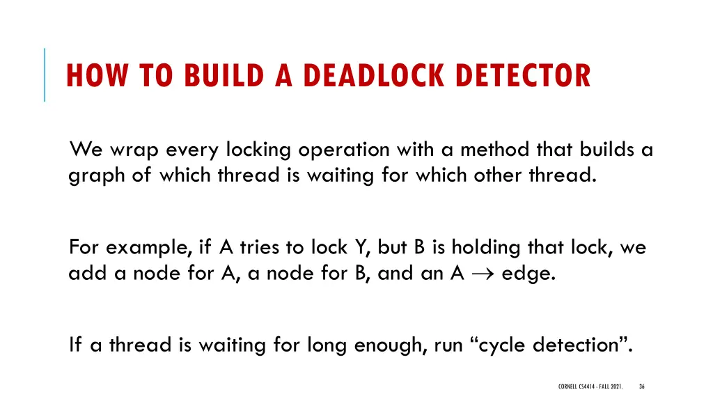 how to build a deadlock detector