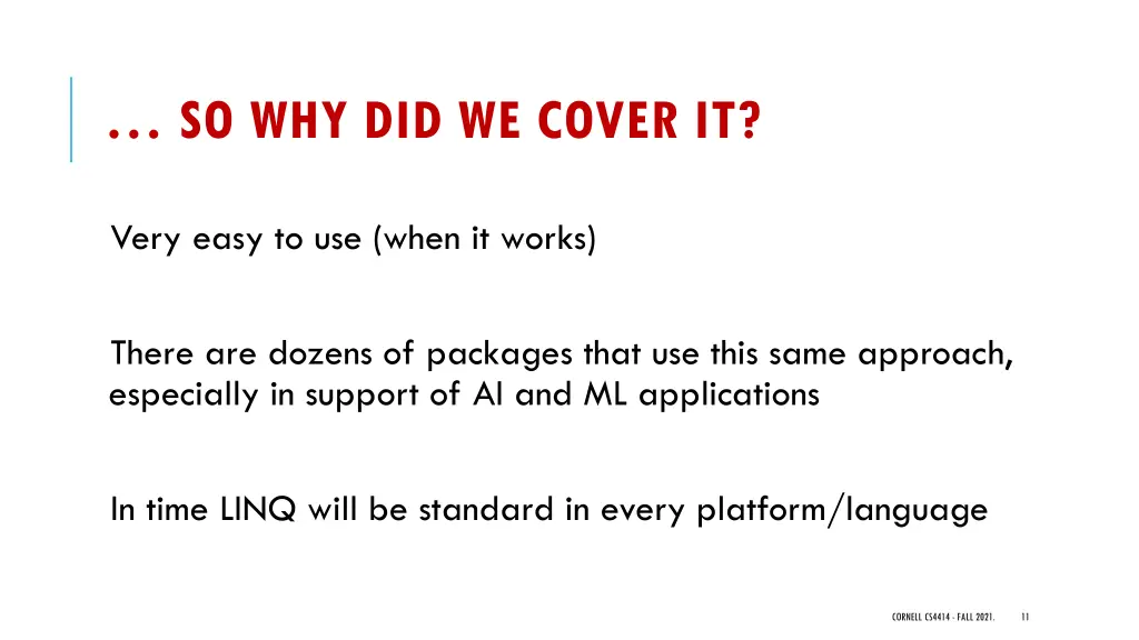 so why did we cover it