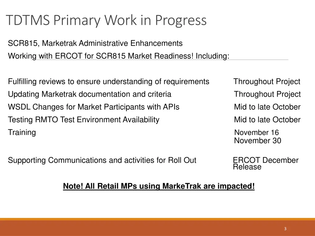 tdtms primary work in progress