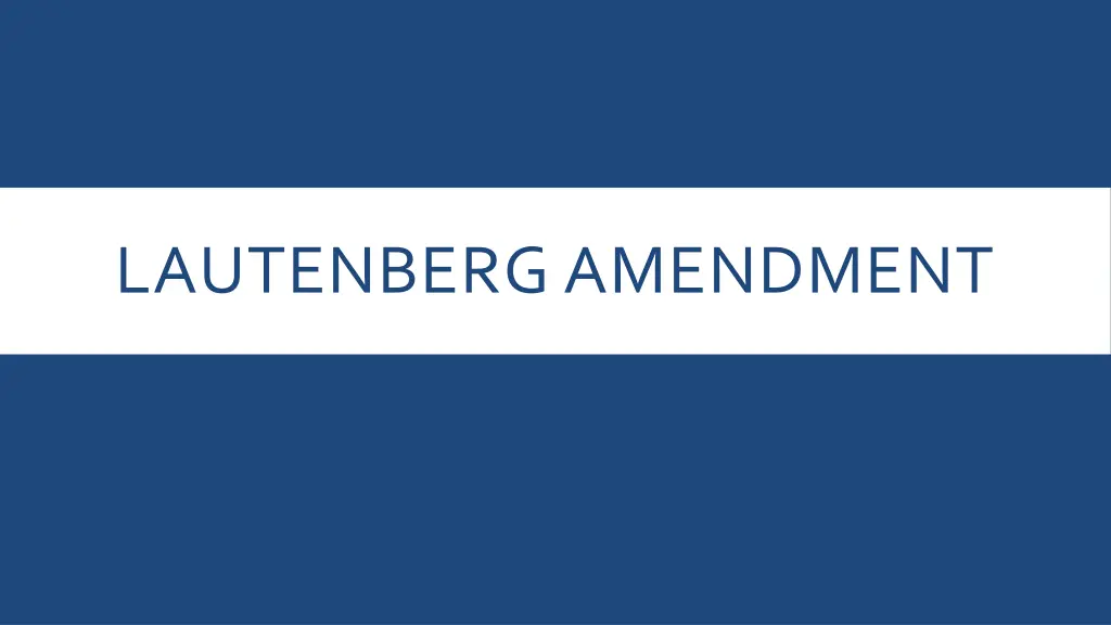 lautenberg amendment