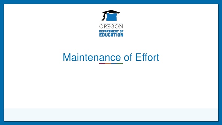 maintenance of effort