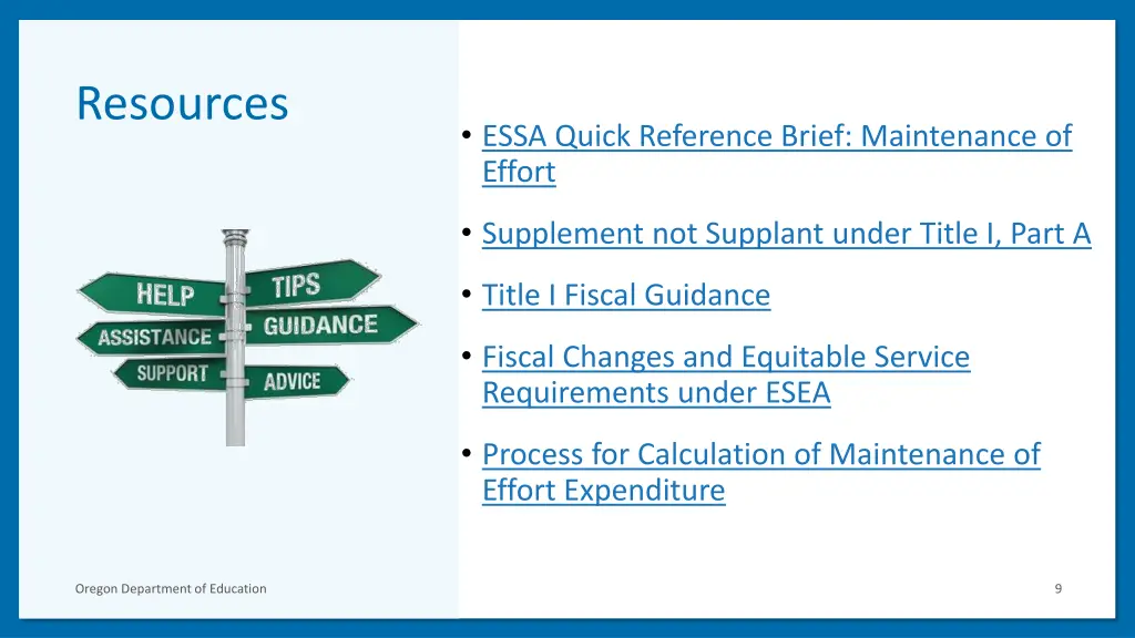 resources