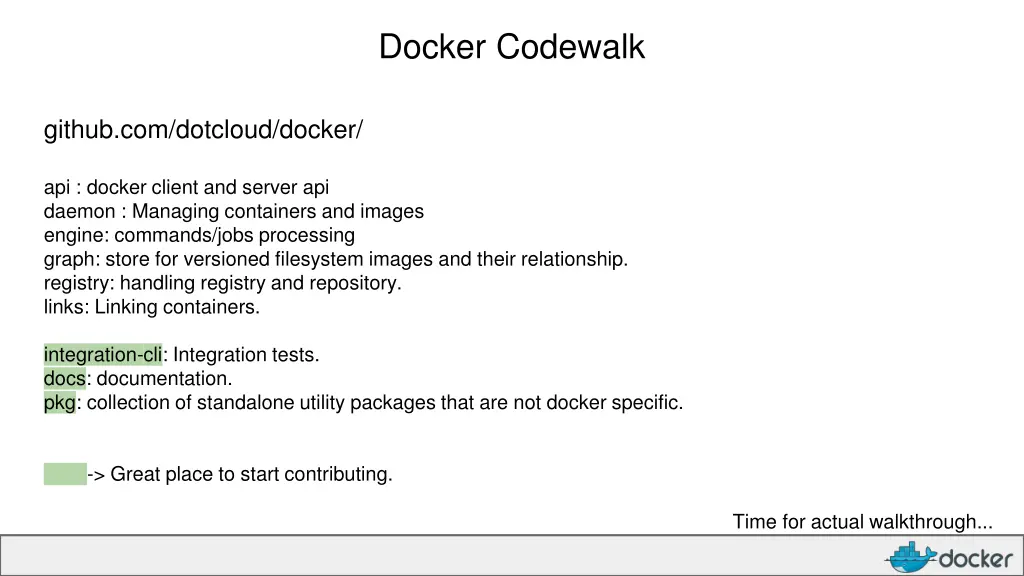 docker codewalk