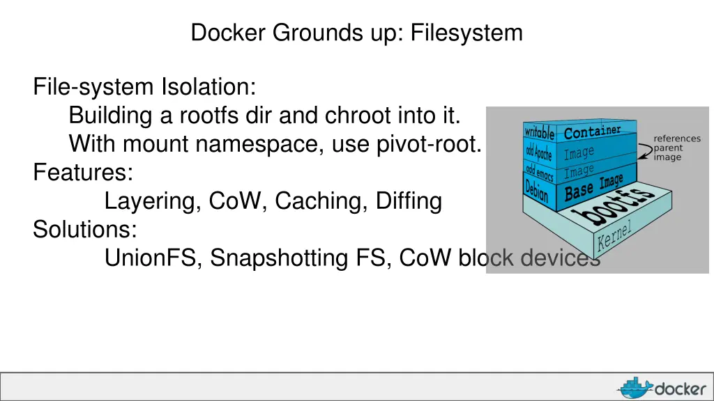 docker grounds up filesystem
